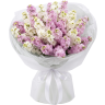 Букет из нежно-розовой и белой маттиолы «Ароматный хлопок»